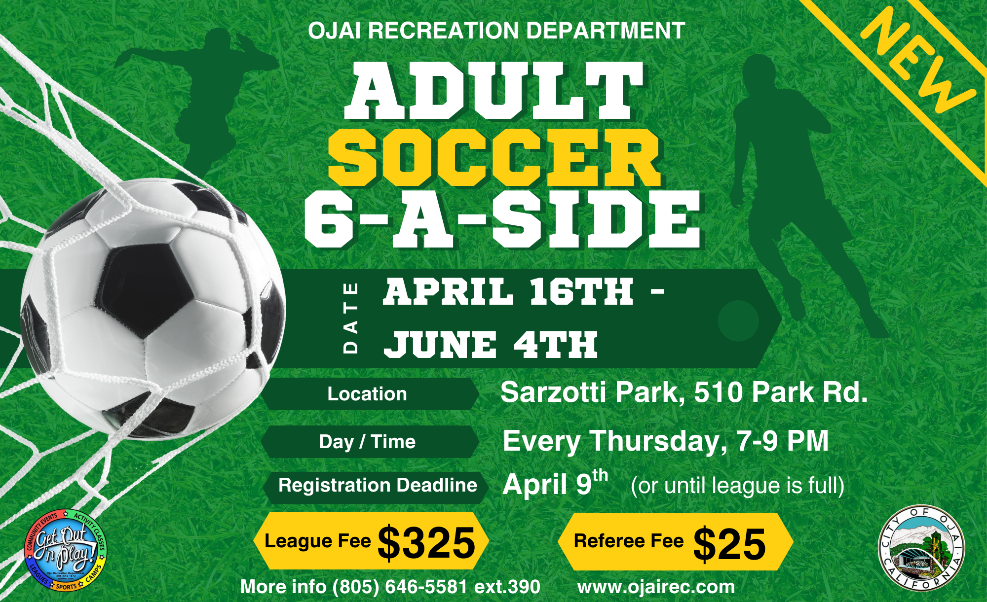 adult soccer league flyer